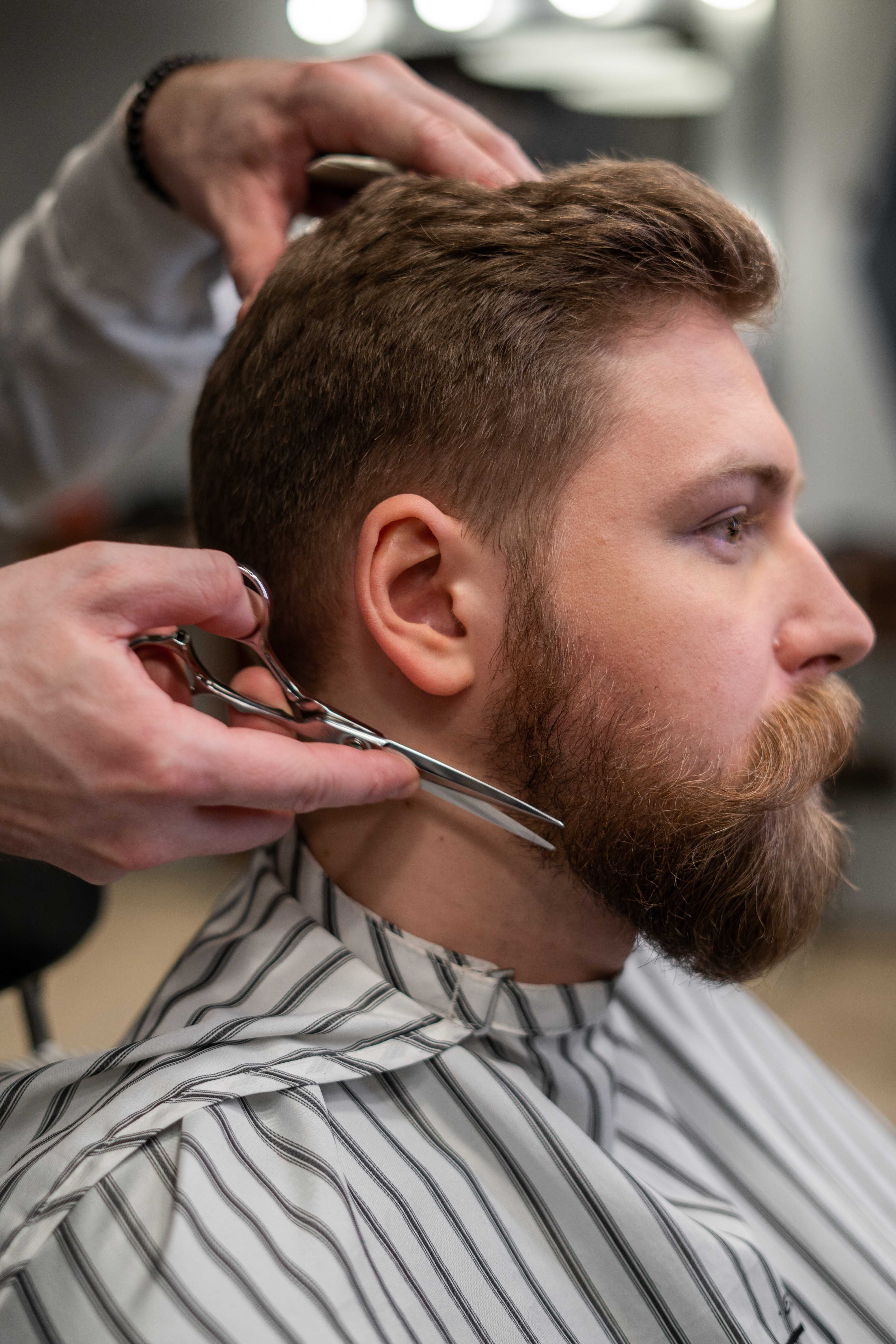 Customer getting a haircut